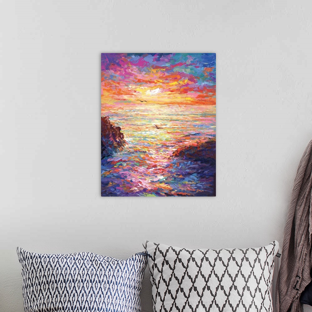 A bohemian room featuring Ocean Sunset