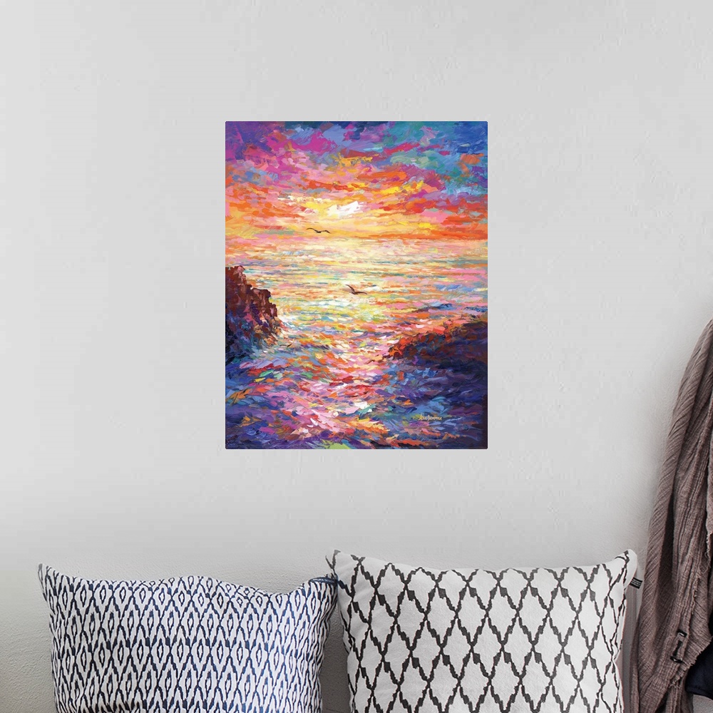 A bohemian room featuring Ocean Sunset