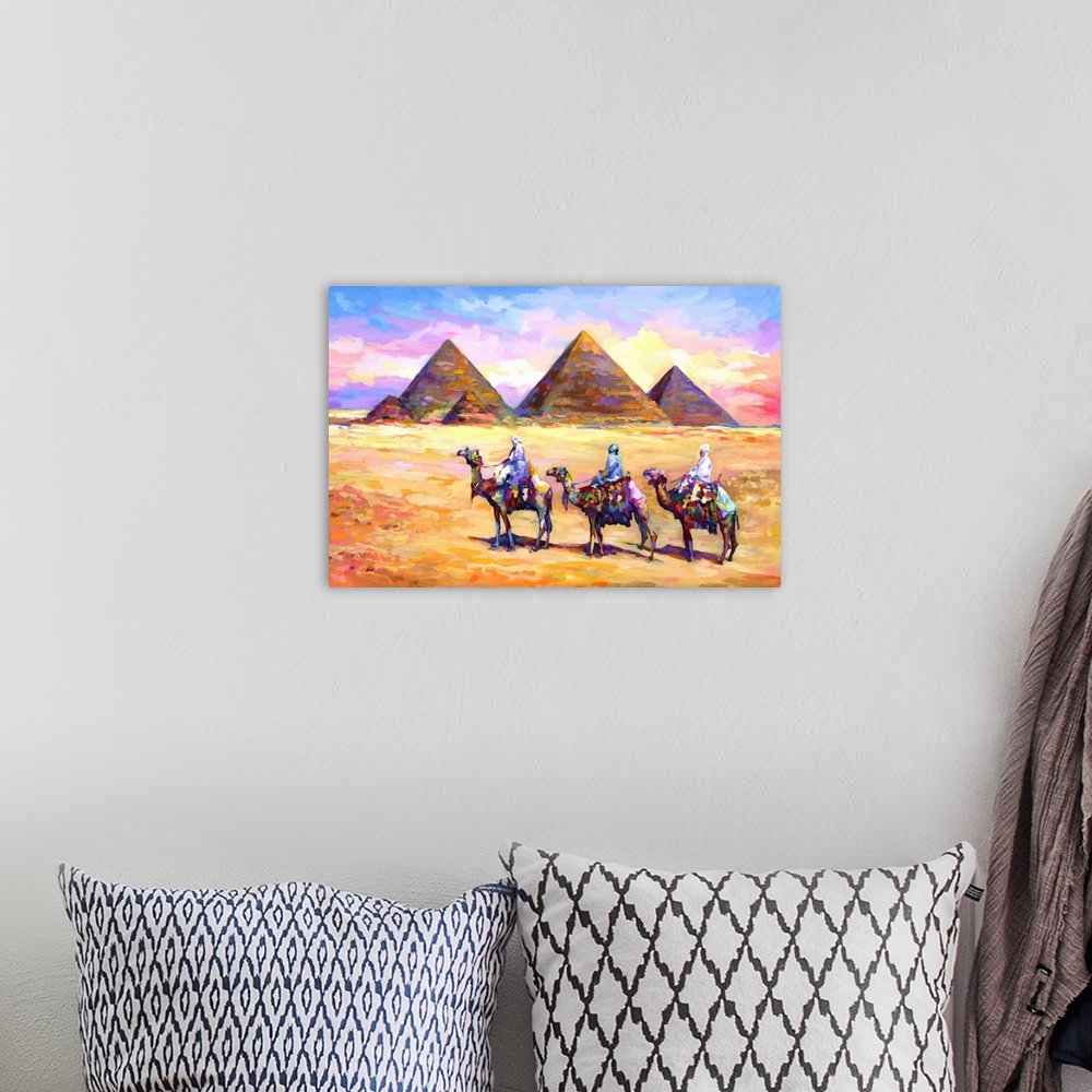 A bohemian room featuring Pyramids Of Giza, Egypt