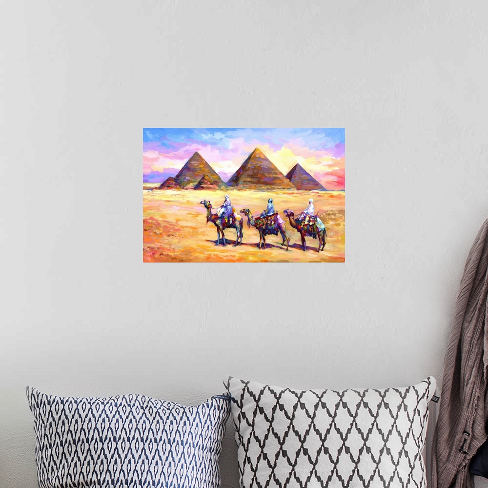 A bohemian room featuring Pyramids Of Giza, Egypt