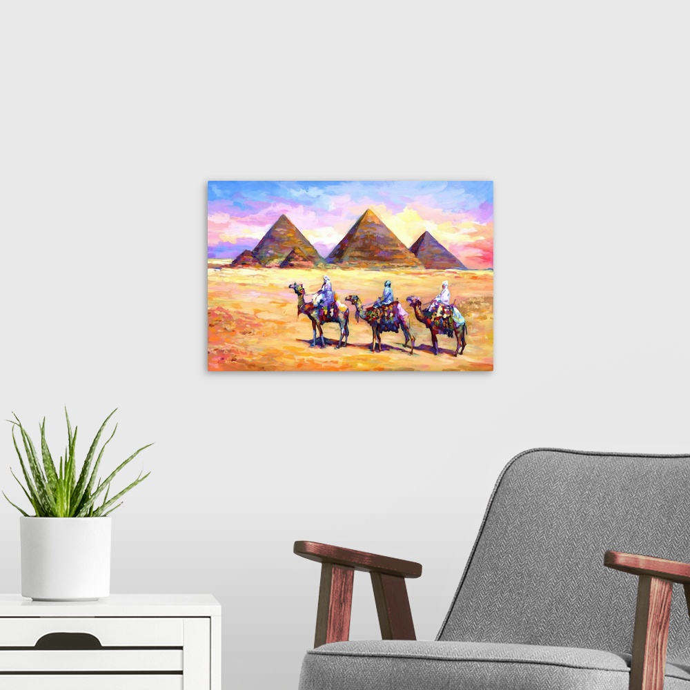 A modern room featuring Pyramids Of Giza, Egypt