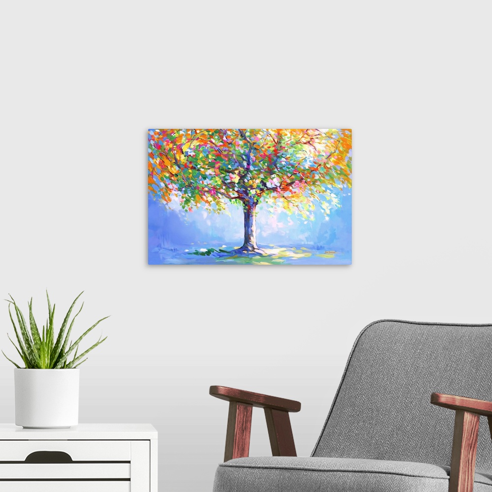 A modern room featuring Tree of Hope
