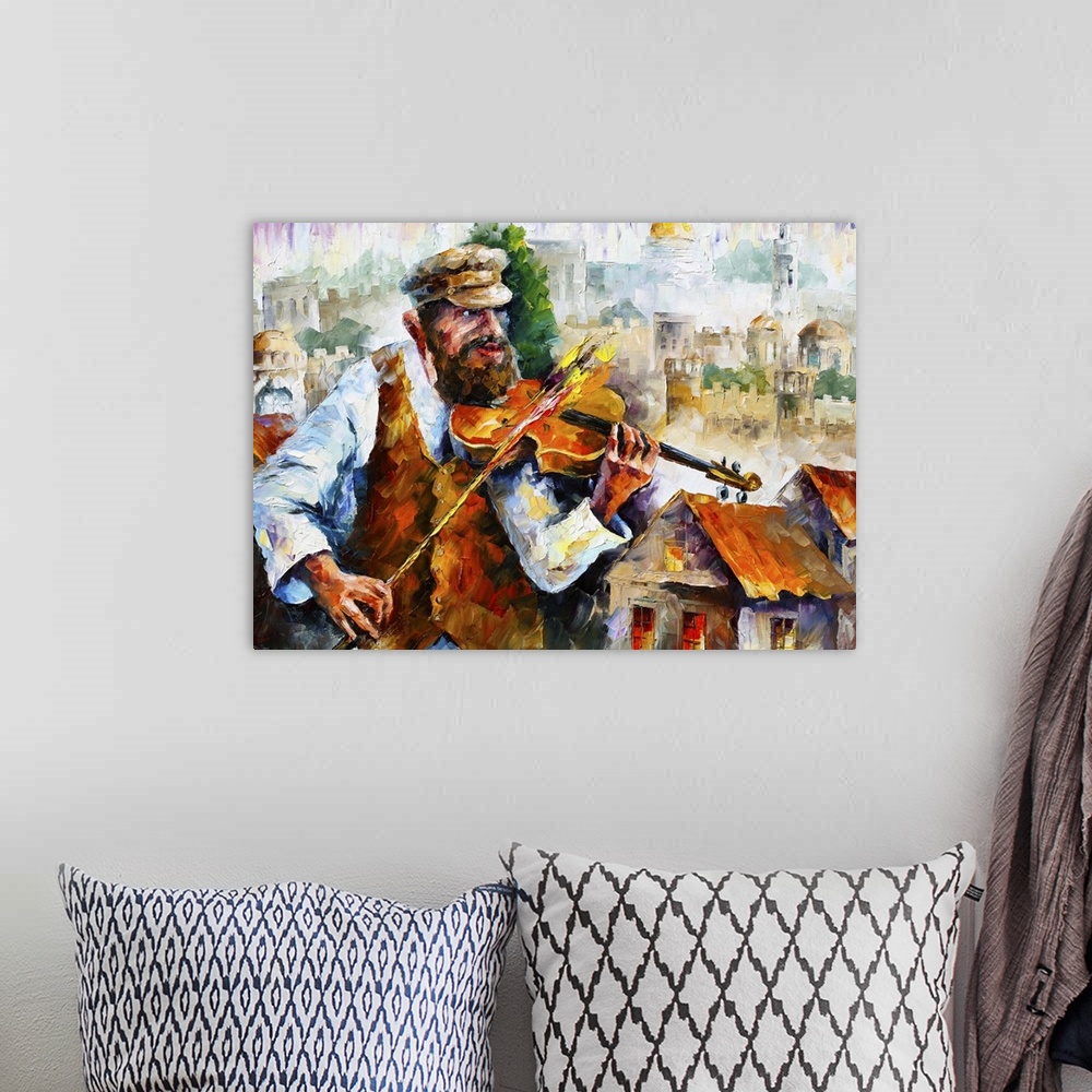 A bohemian room featuring Fiddler in Jerusalem