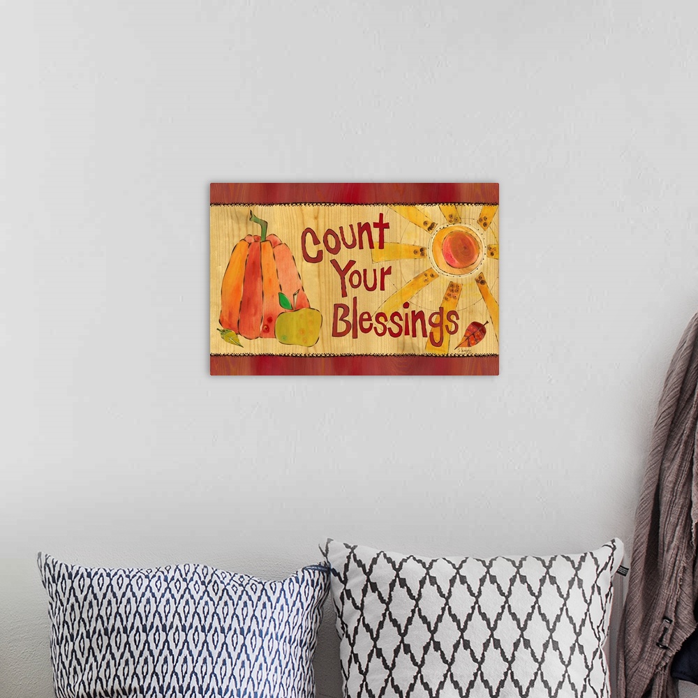 A bohemian room featuring Count Your Blessings