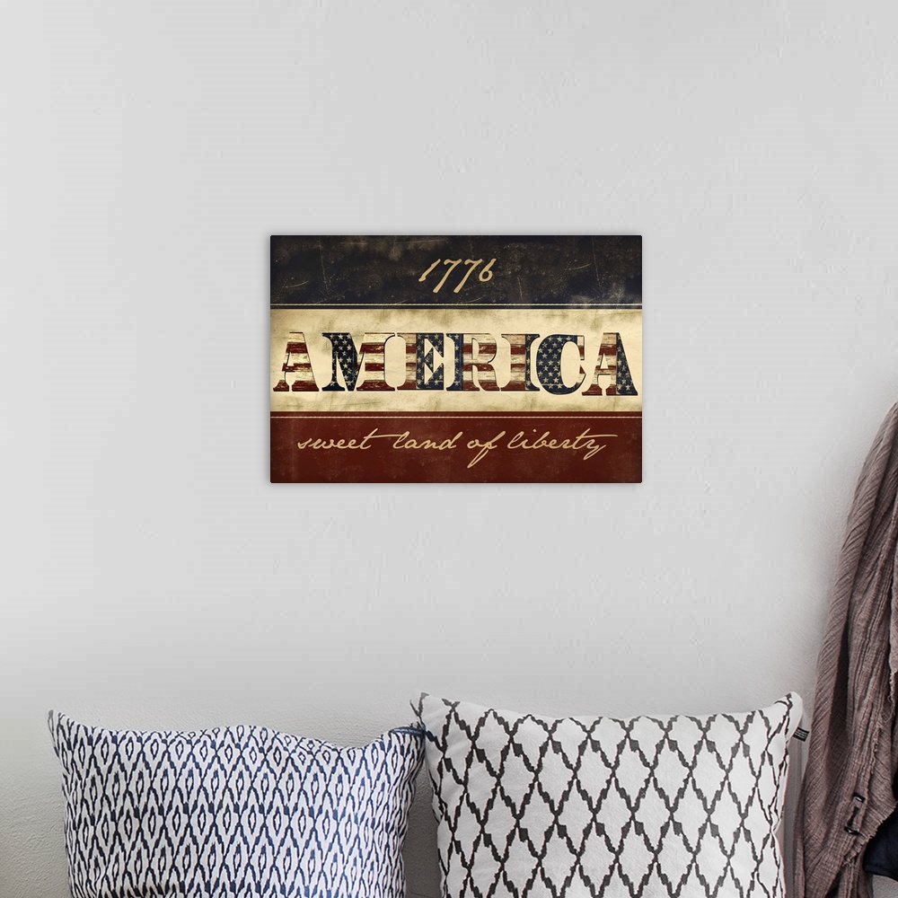 A bohemian room featuring America