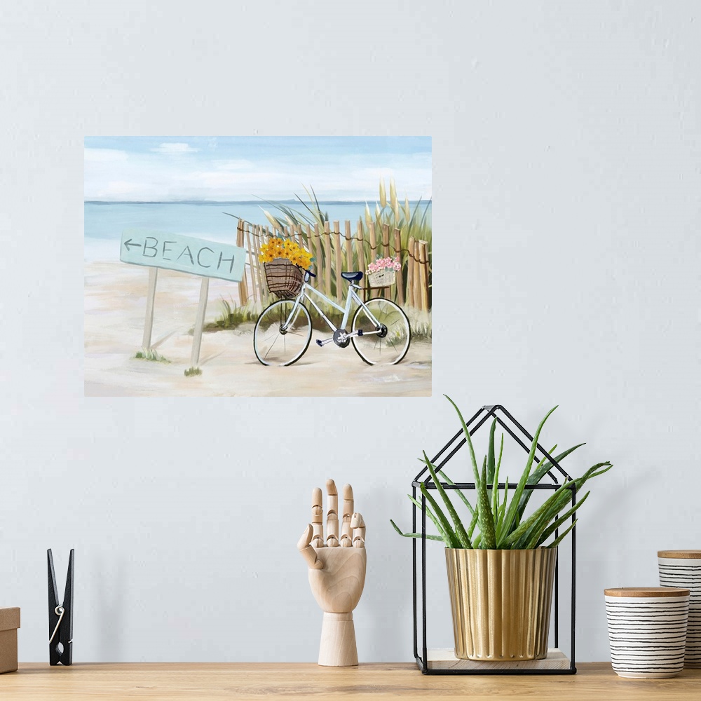 A bohemian room featuring Bicycle On Beach