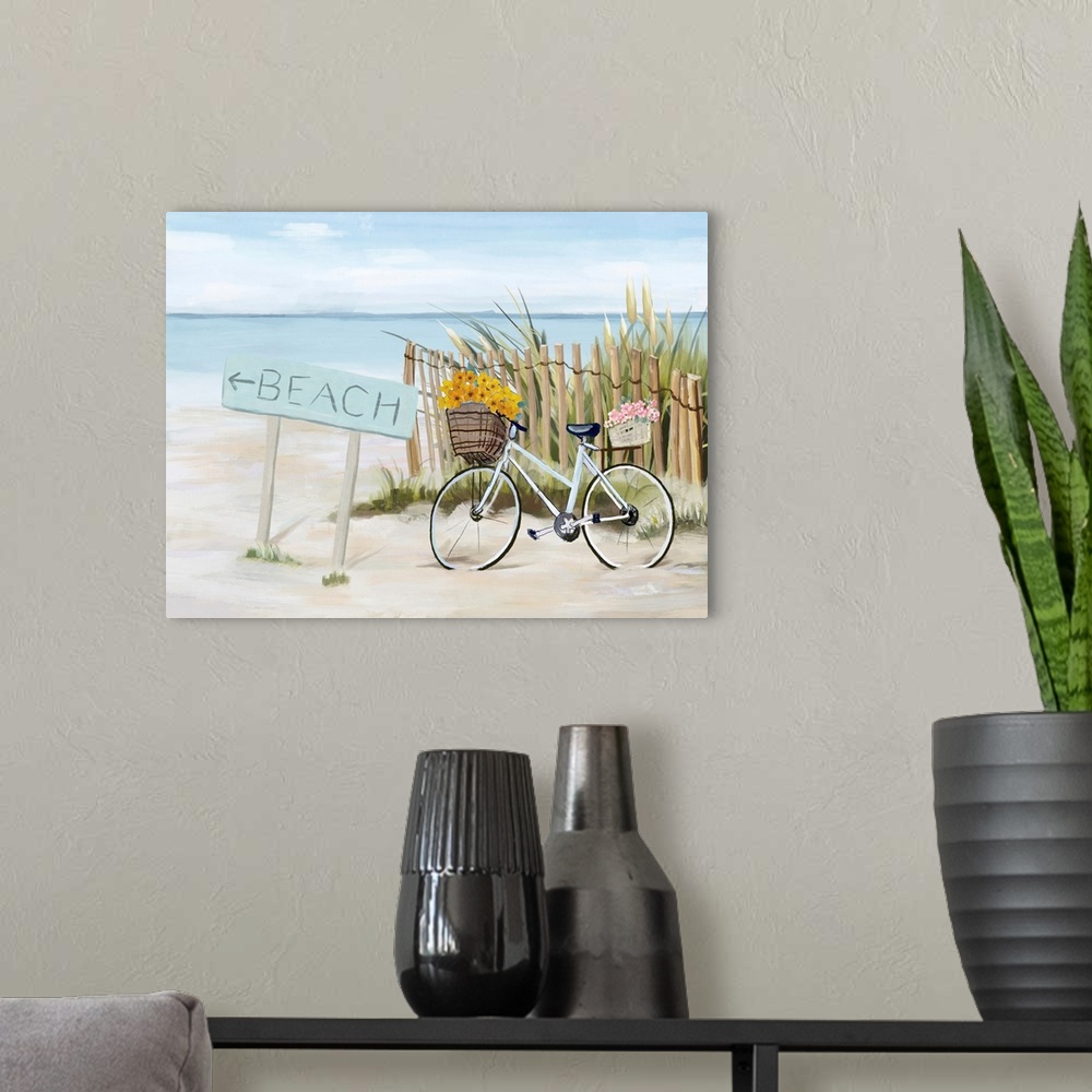 A modern room featuring Bicycle On Beach
