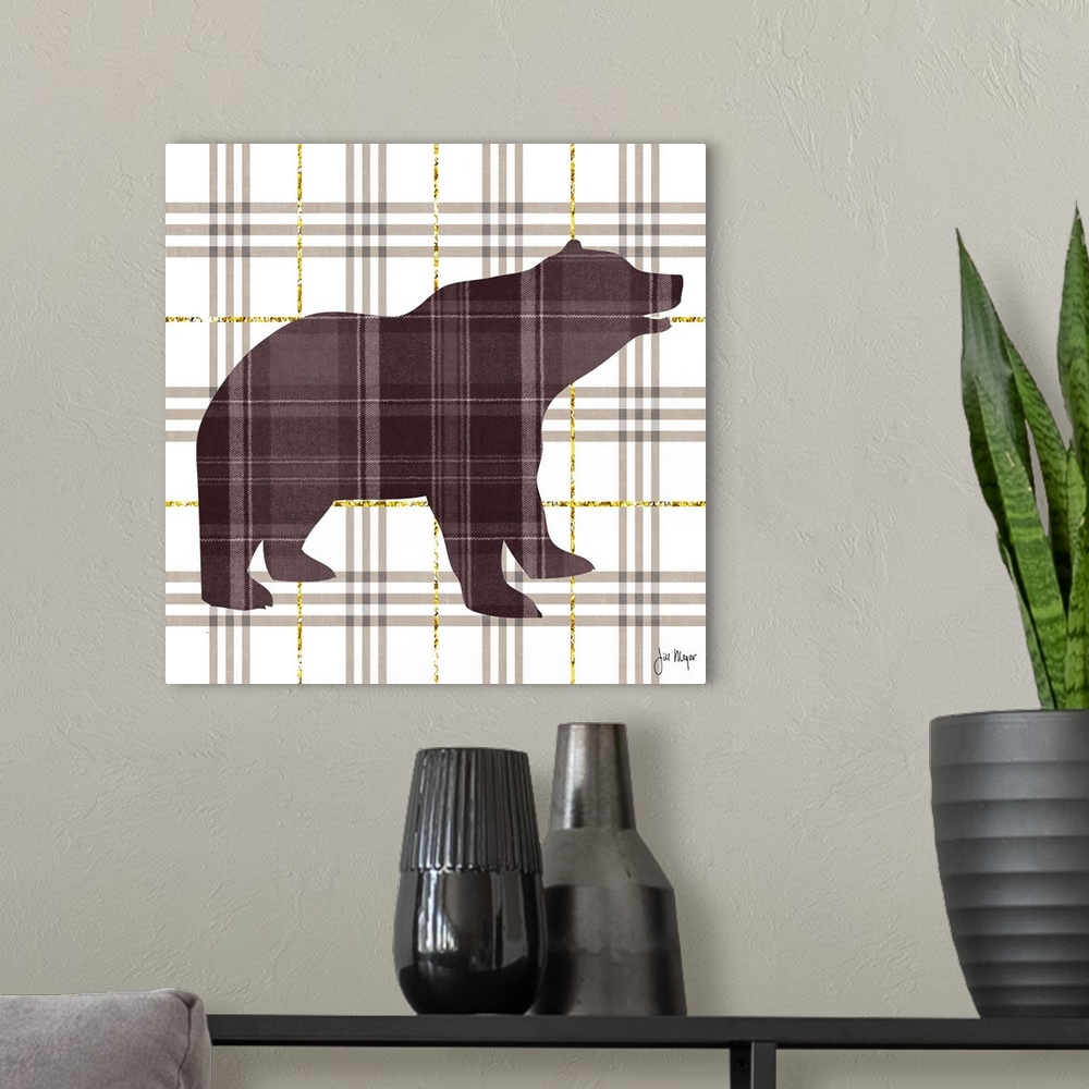 A modern room featuring Bear