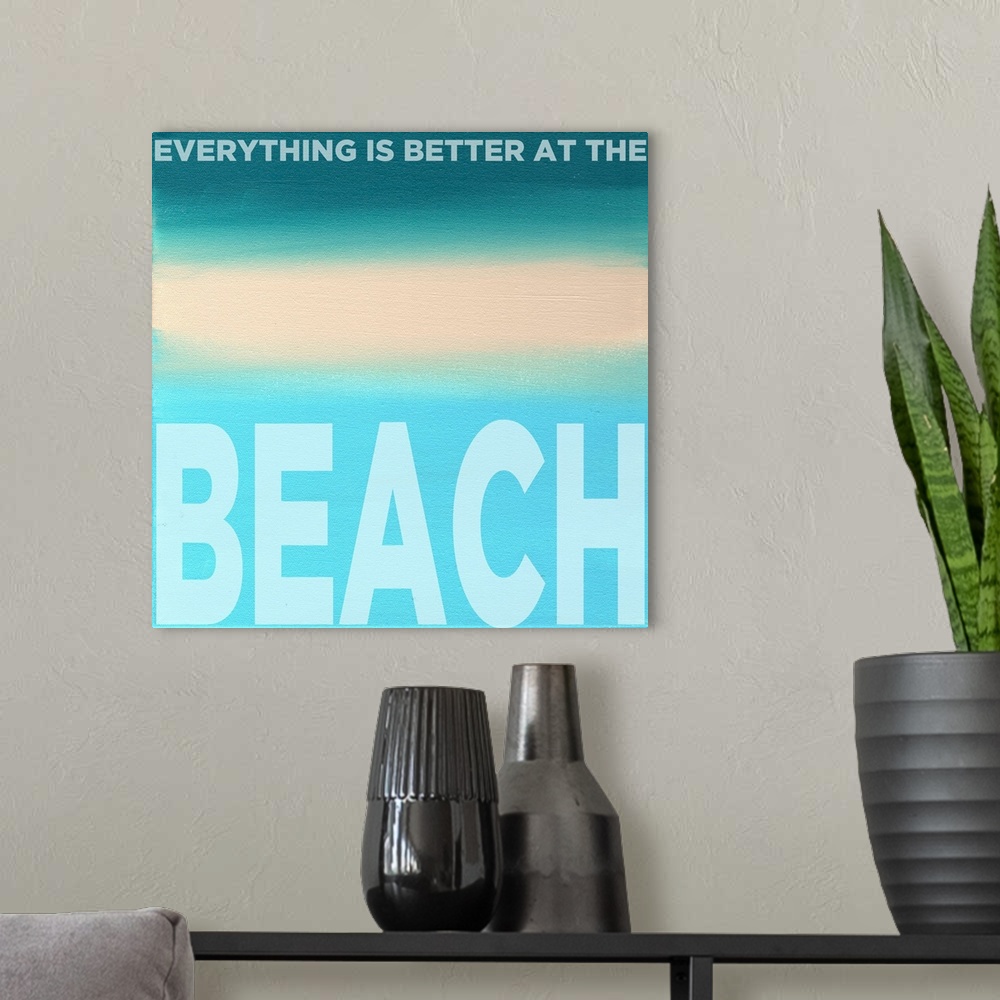 A modern room featuring Better at the Beach