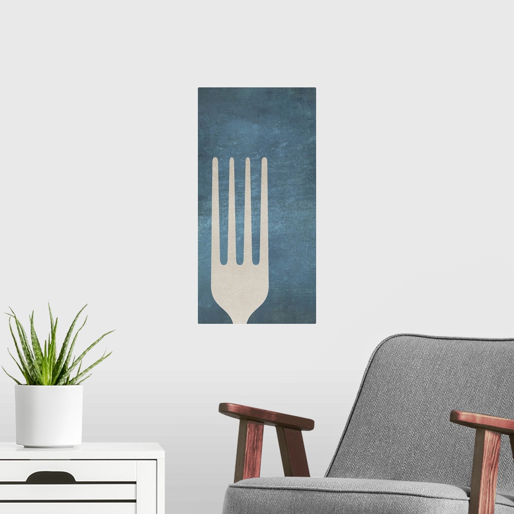 A modern room featuring Blue Fork Panel