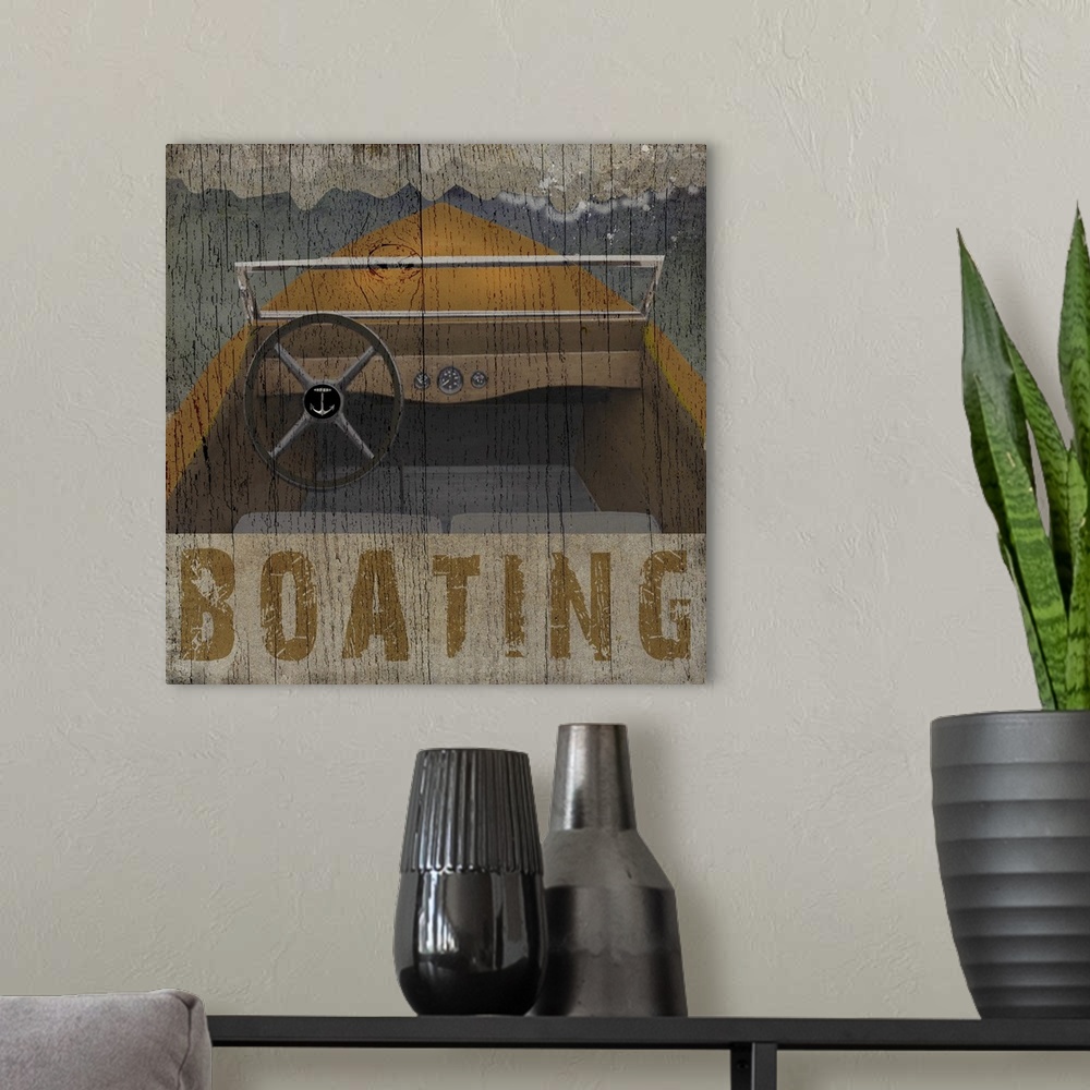 A modern room featuring Boating