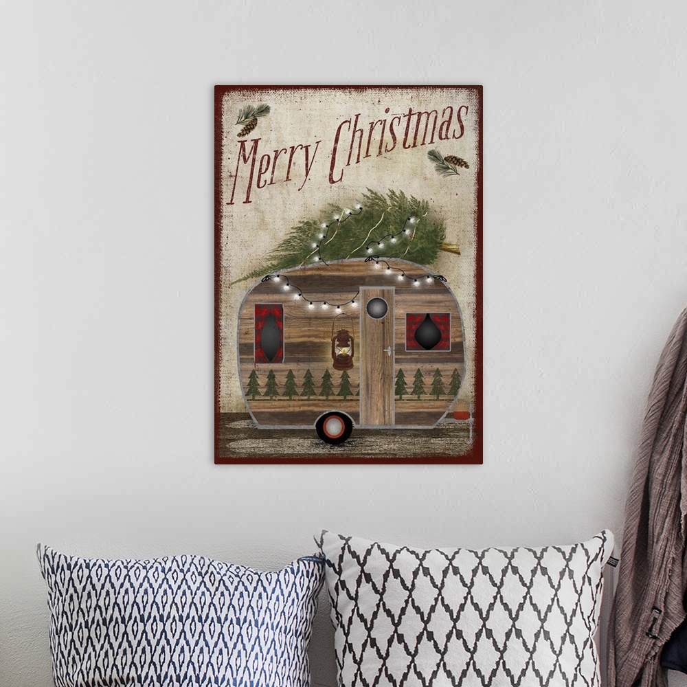 A bohemian room featuring Camper Rustic Christmas