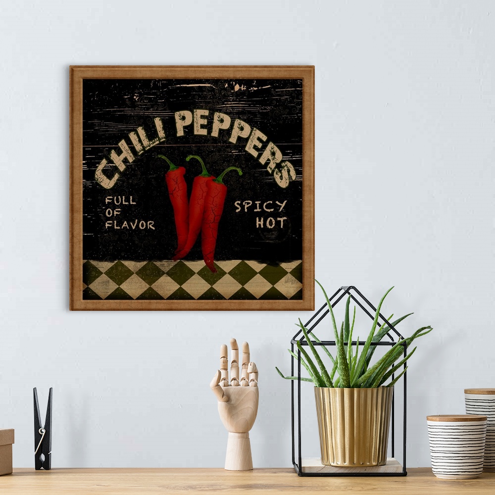 A bohemian room featuring Chili peppers