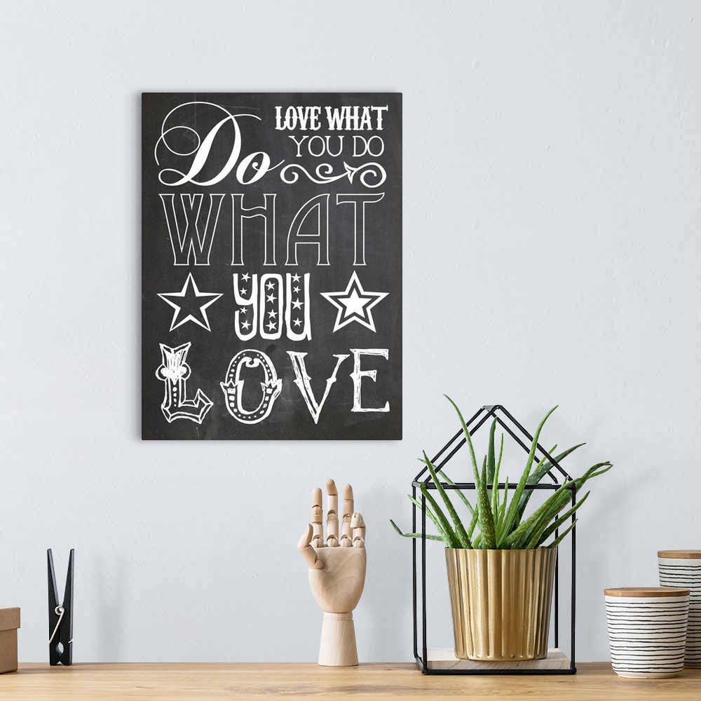 A bohemian room featuring Do What you Love Black