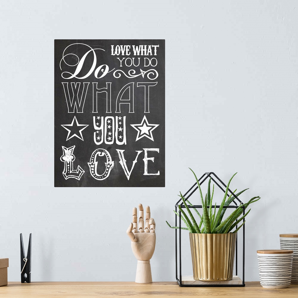 A bohemian room featuring Do What you Love Black