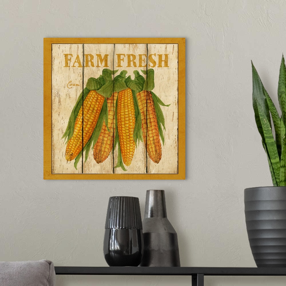 A modern room featuring Farm Fresh Corn