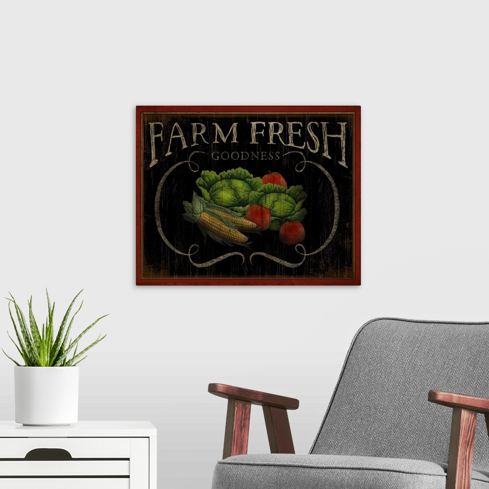 A modern room featuring Farm Fresh Goodness