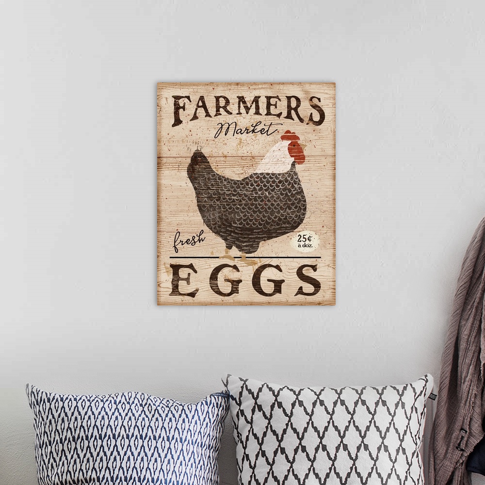 A bohemian room featuring Farmer's Market Eggs