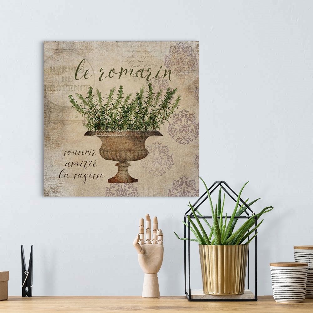 A bohemian room featuring French Herbs Le Romarin