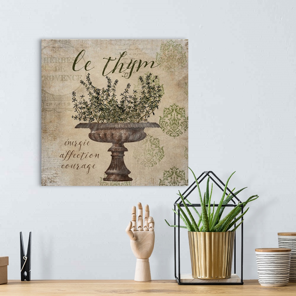 A bohemian room featuring French Herbs Le Thym
