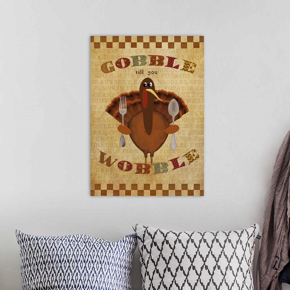 A bohemian room featuring Gobble Wobble