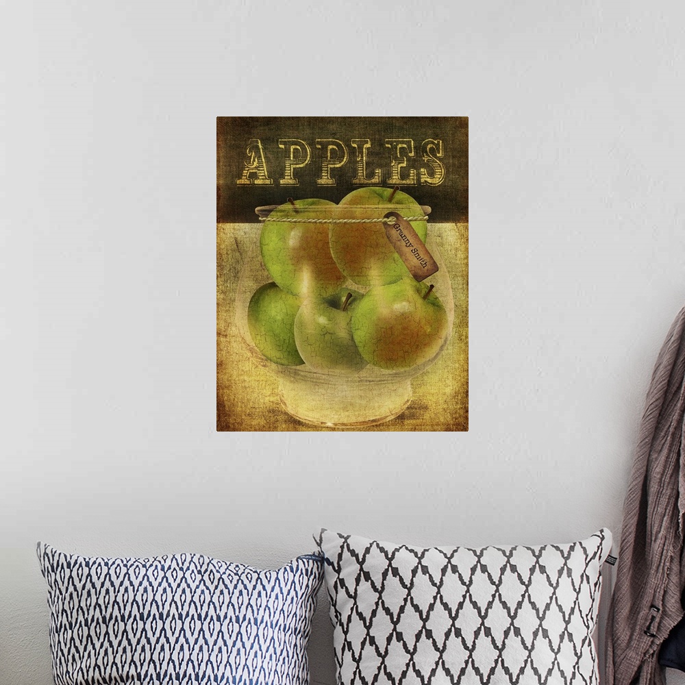 A bohemian room featuring Grannysmith Apples