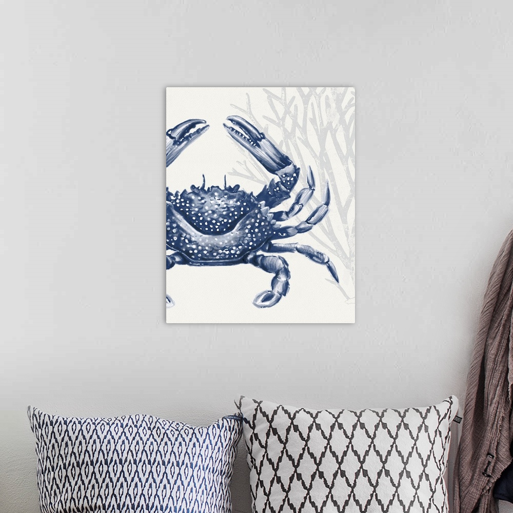 A bohemian room featuring Crab In Blue