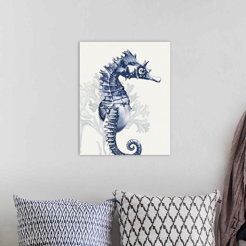 A bohemian room featuring Seahorse In Blue