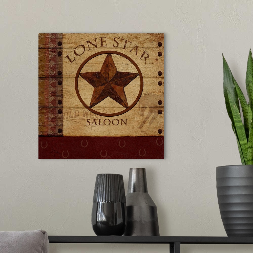 A modern room featuring Lone Star