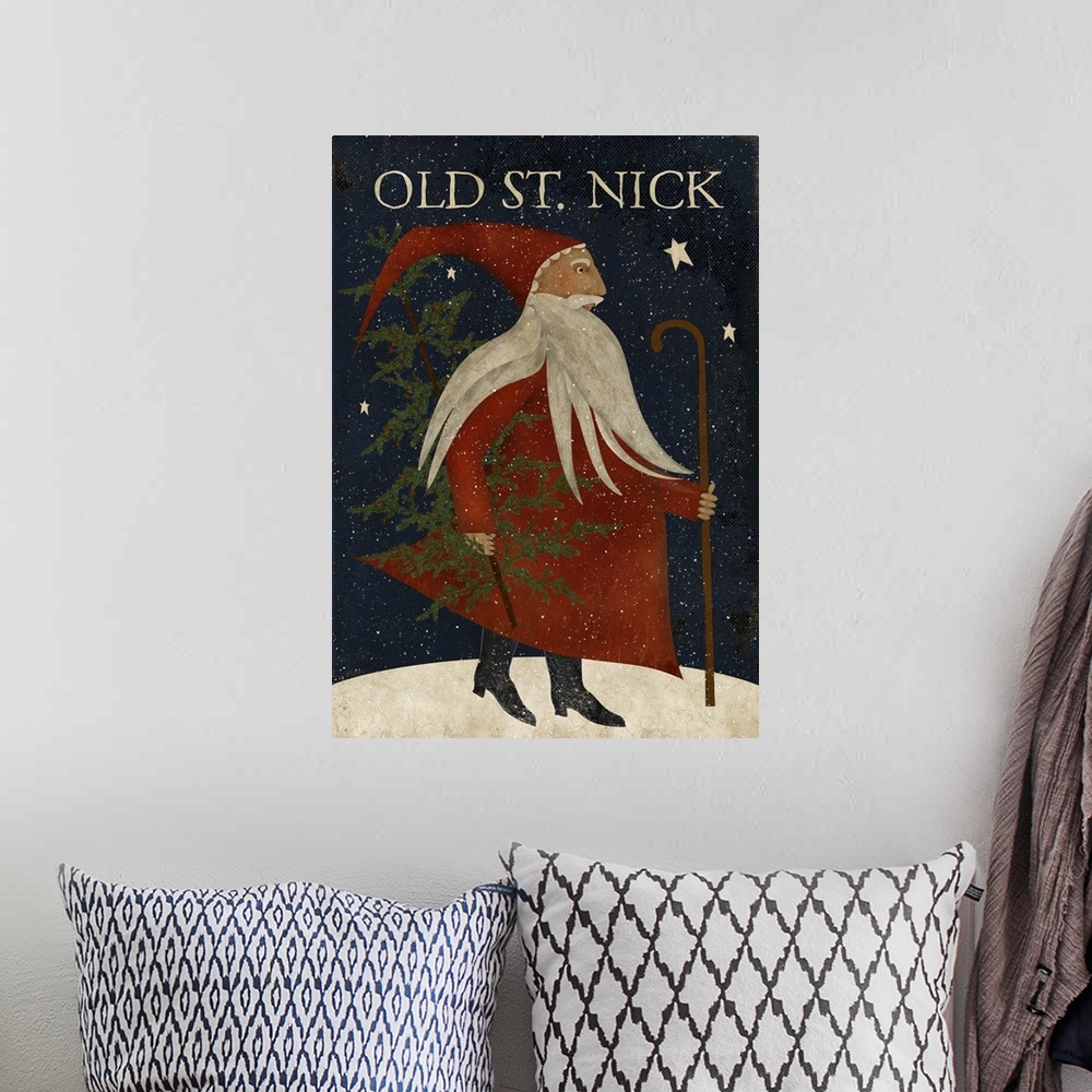 A bohemian room featuring Old St. Nick