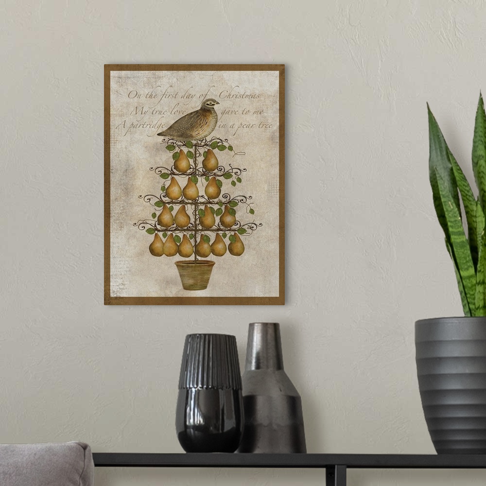 A modern room featuring Partridge Pear Tree