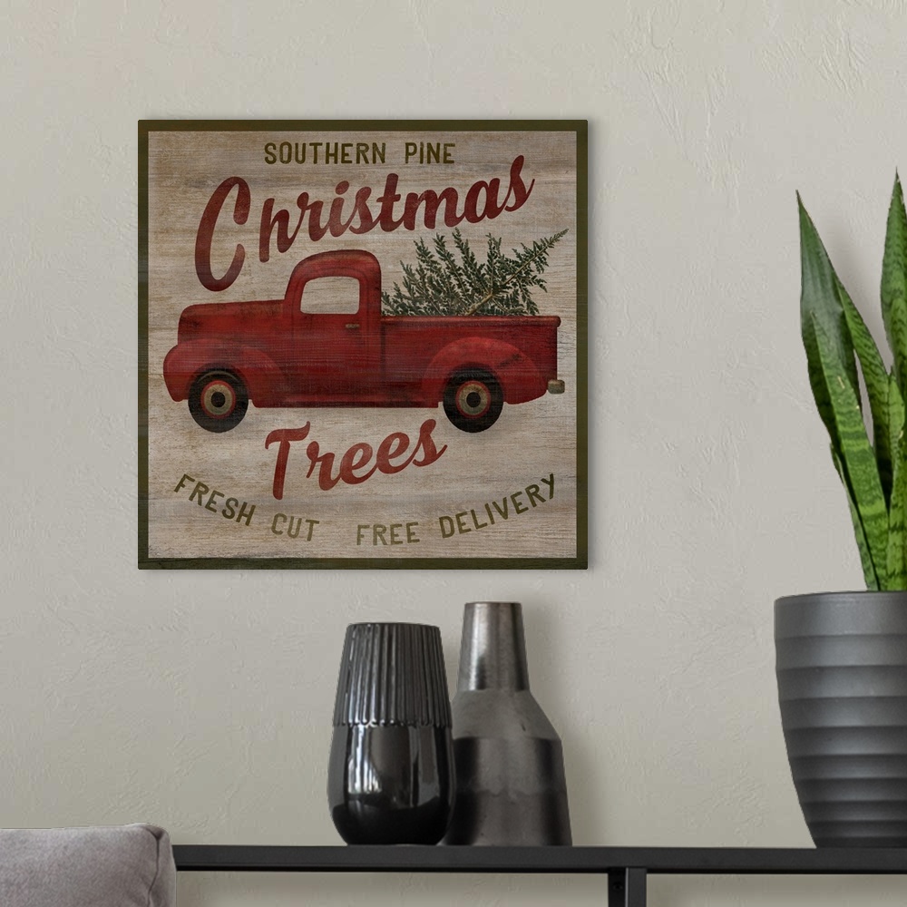 A modern room featuring Pick Up Truck Trees
