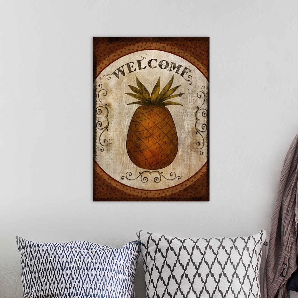 A bohemian room featuring Pineapple Welcome