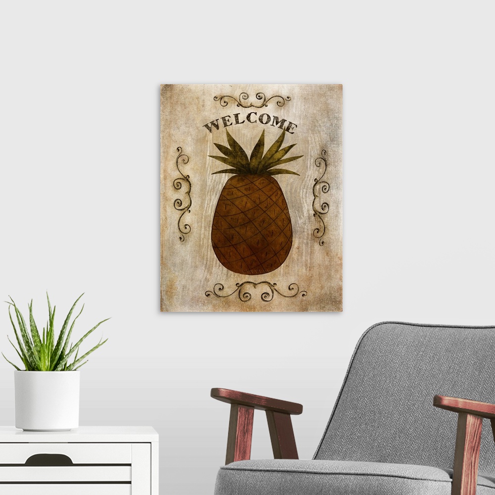 A modern room featuring Pineapple Welcome