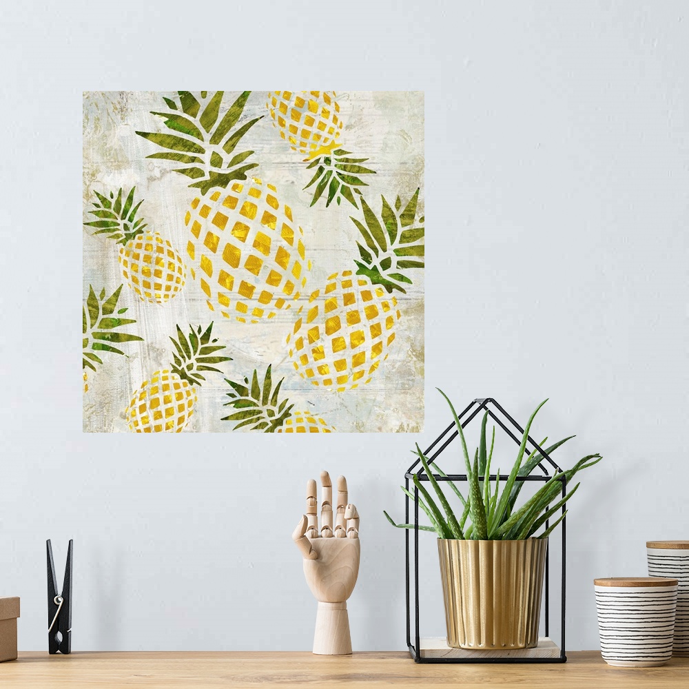 A bohemian room featuring Pineapples With Gold