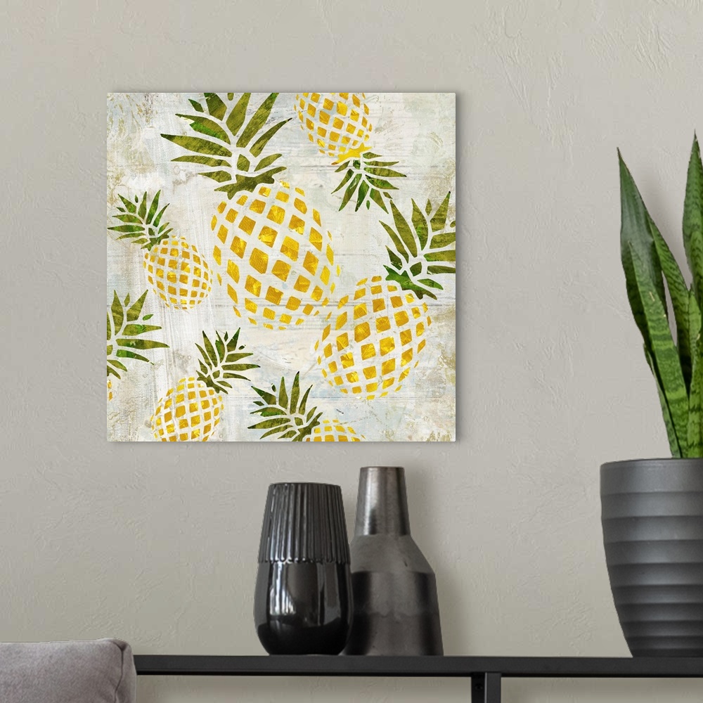 A modern room featuring Pineapples With Gold