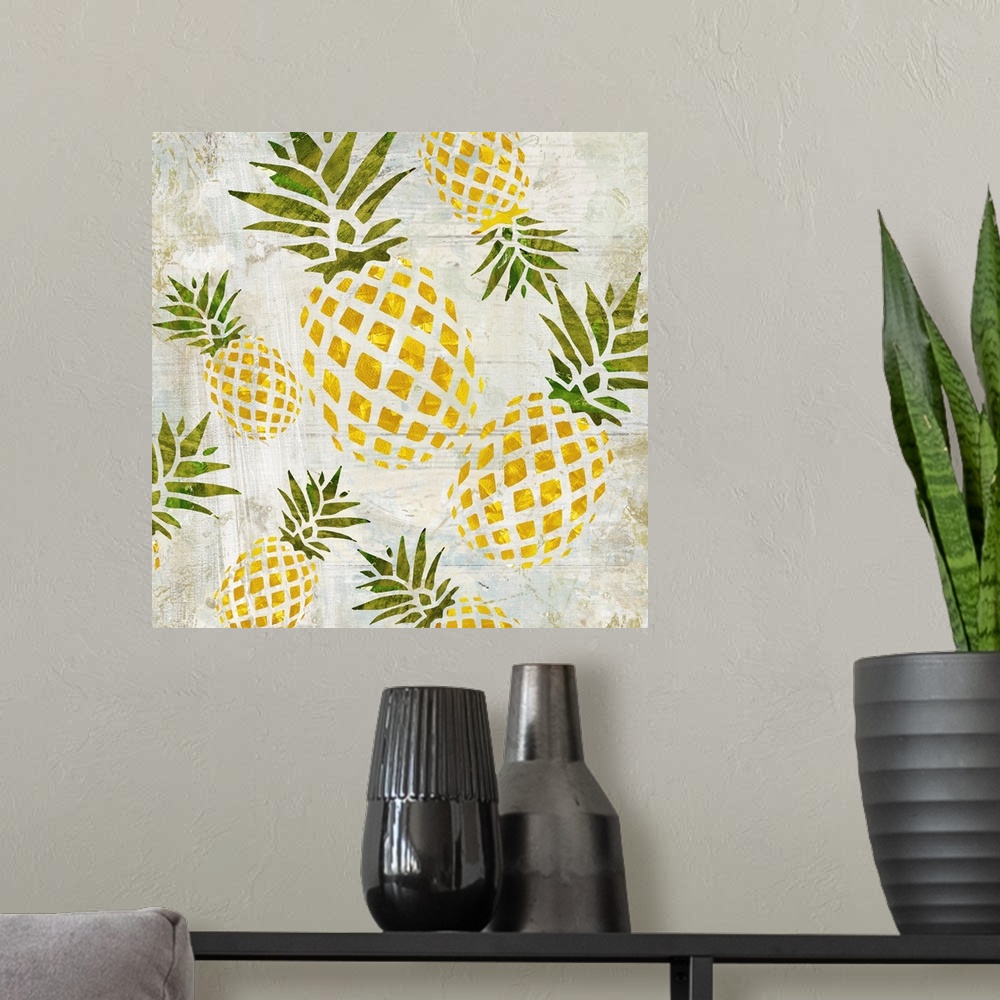 A modern room featuring Pineapples With Gold