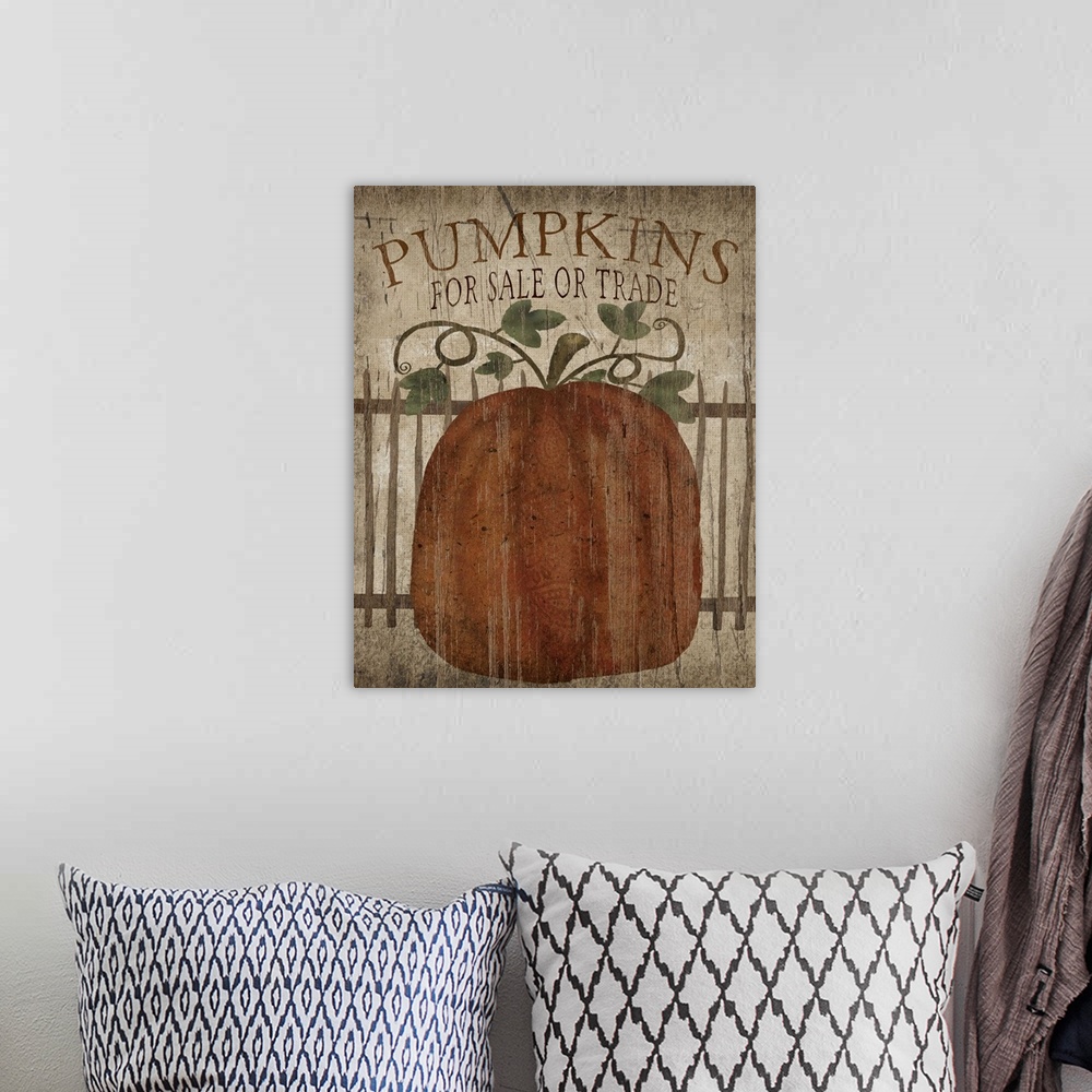 A bohemian room featuring Pumpkins for Sale