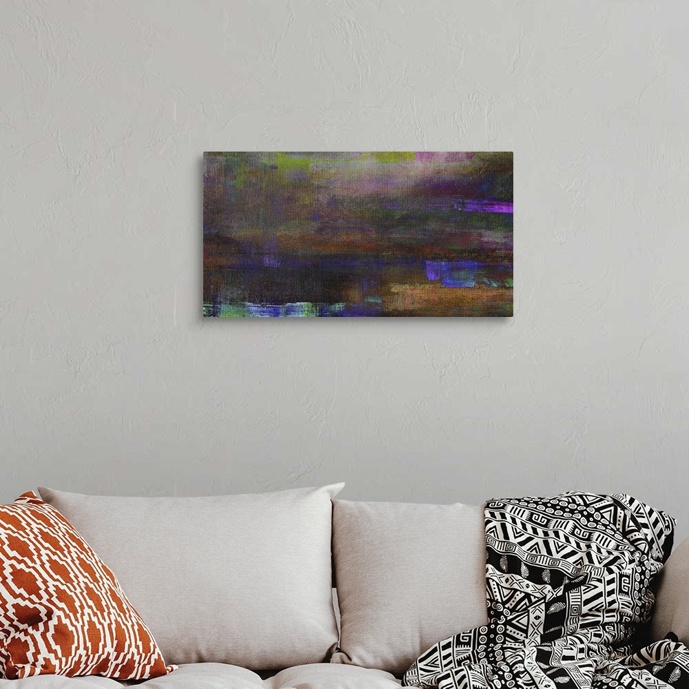 A bohemian room featuring Purple Landscape