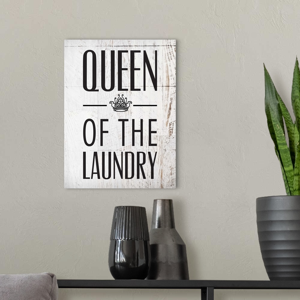 A modern room featuring Queen of the Laundry II