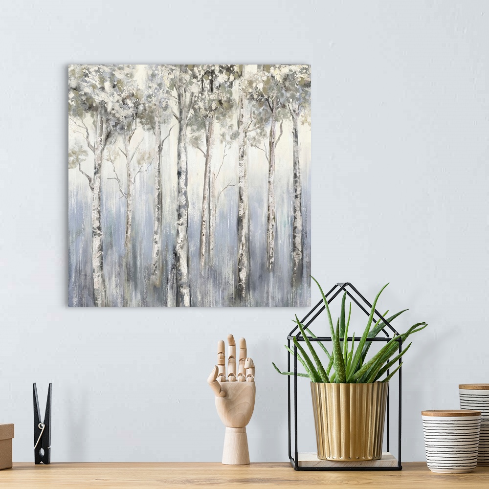 A bohemian room featuring Silver Trees