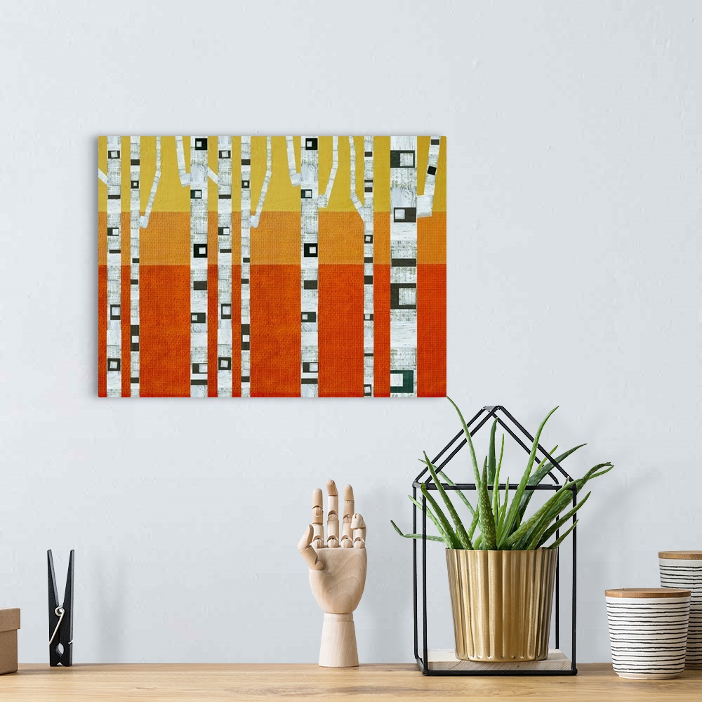 A bohemian room featuring Sunset Birches