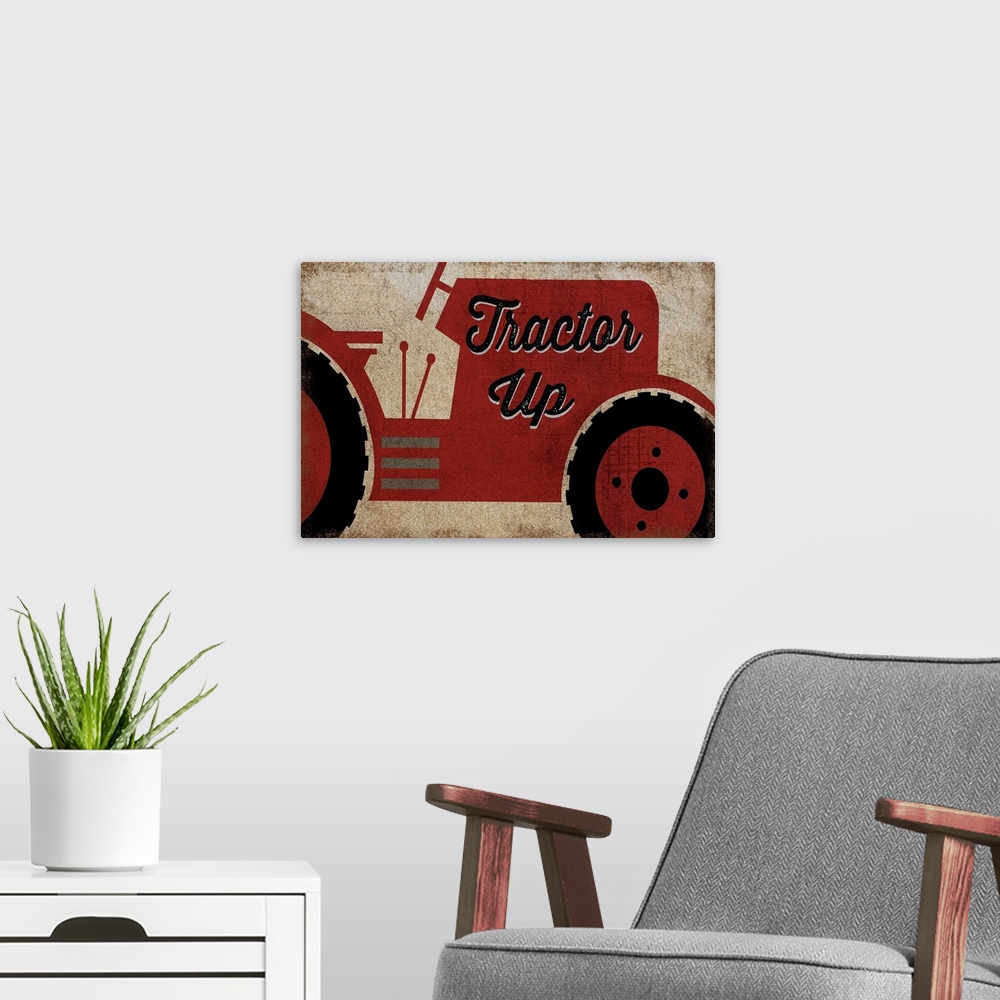 A modern room featuring Tractor Up