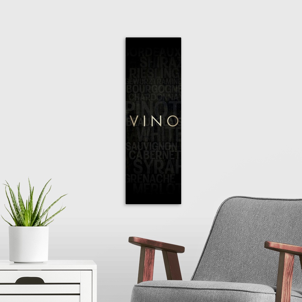 A modern room featuring Vino Bottle Panel