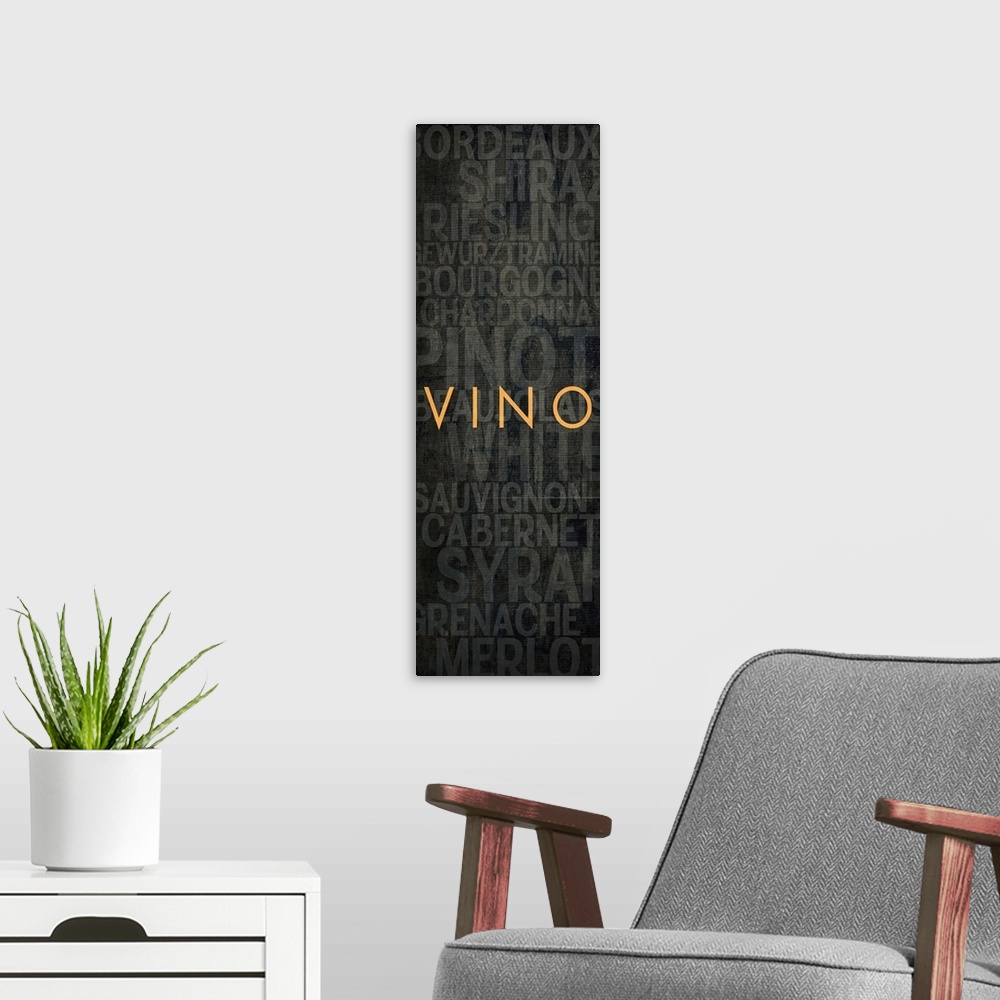 A modern room featuring Vino Orange