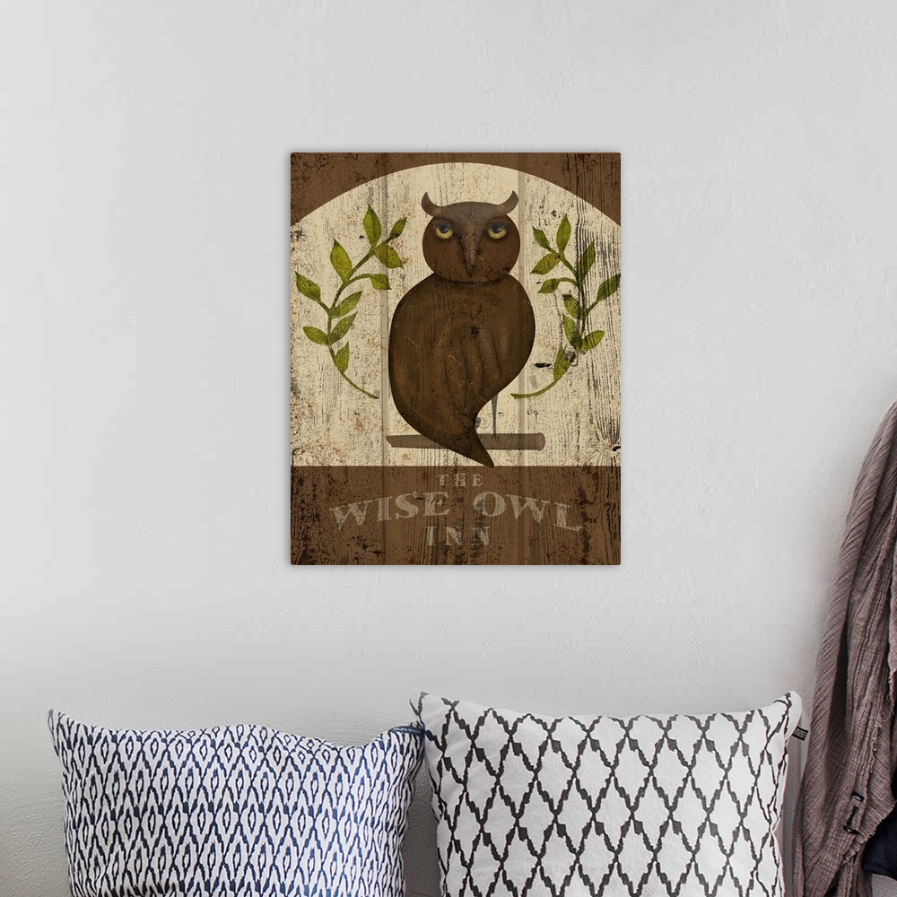 A bohemian room featuring Wise Old Owl