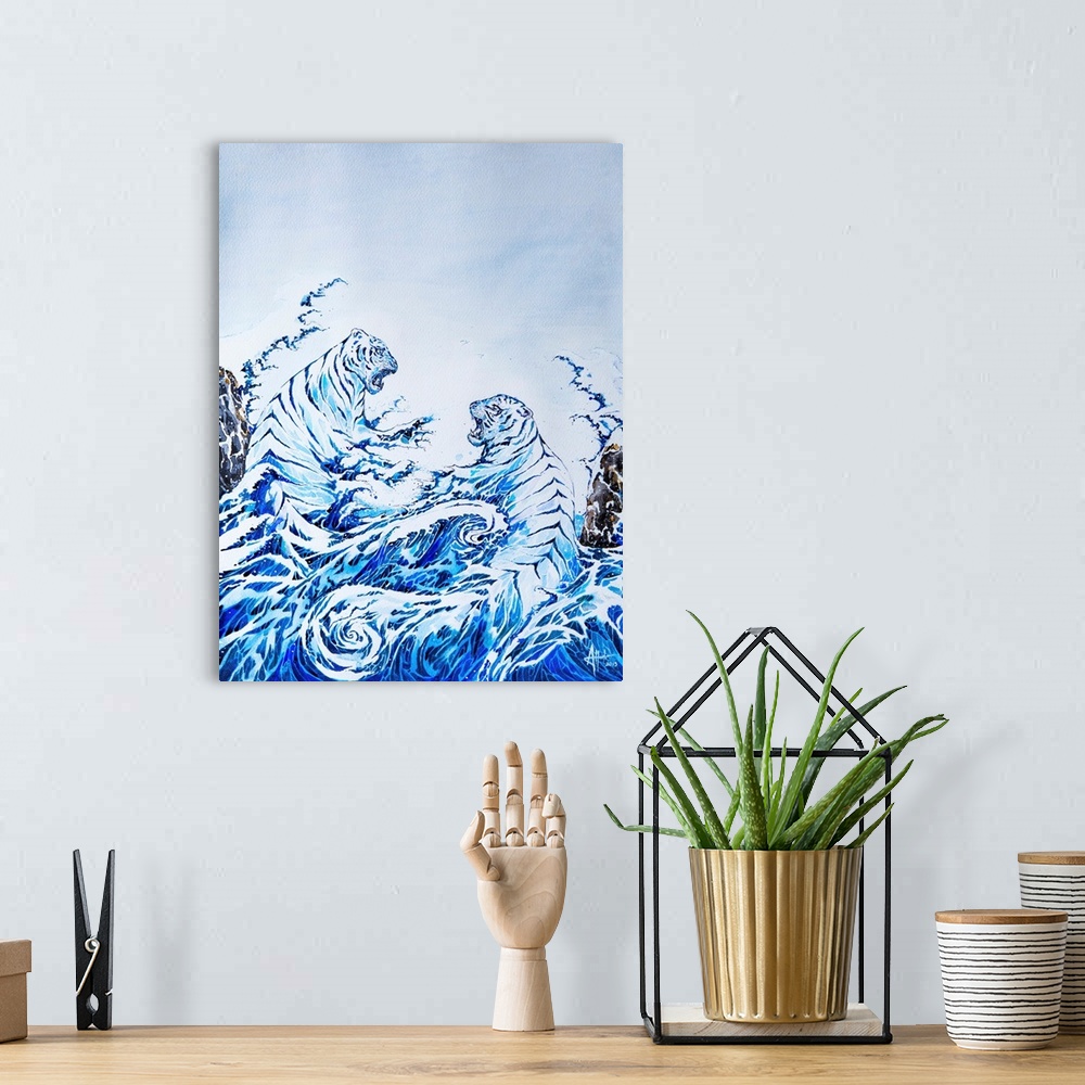 A bohemian room featuring The Crashing Waves