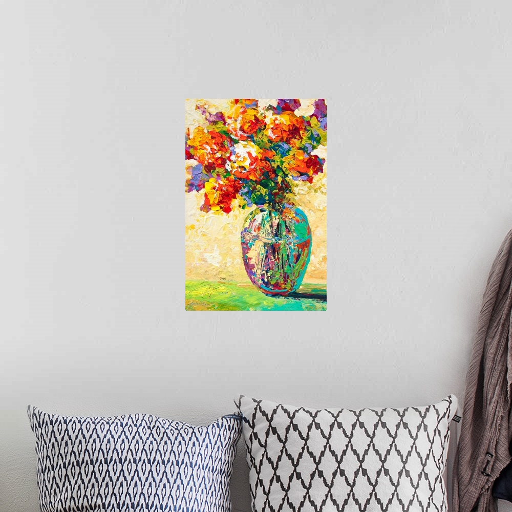 A bohemian room featuring Abstract Bouquet IV