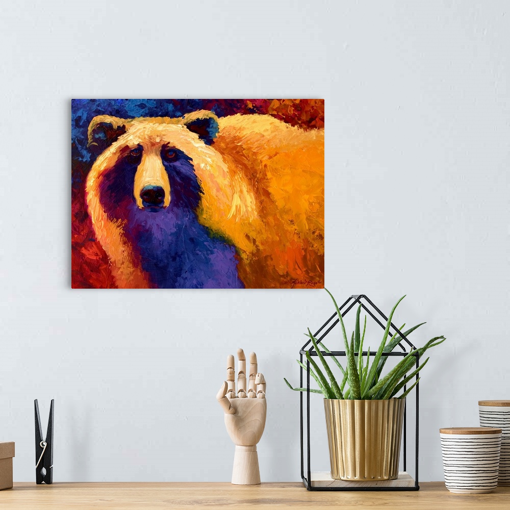 A bohemian room featuring Abstract Grizzly II