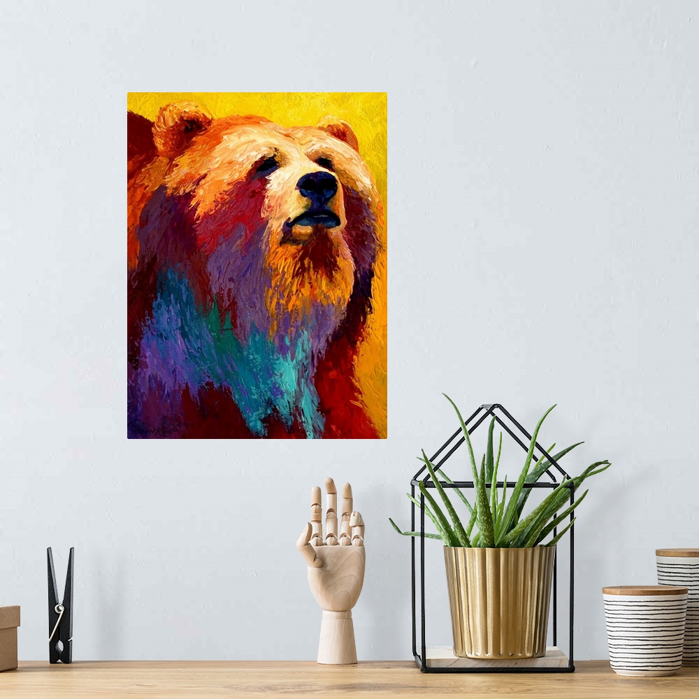 A bohemian room featuring Abstract Grizzly III